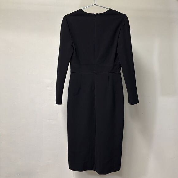 Gucci Compact Jersey Deep-V High Slit Long Sleeve Dress - Picture 10 of 13